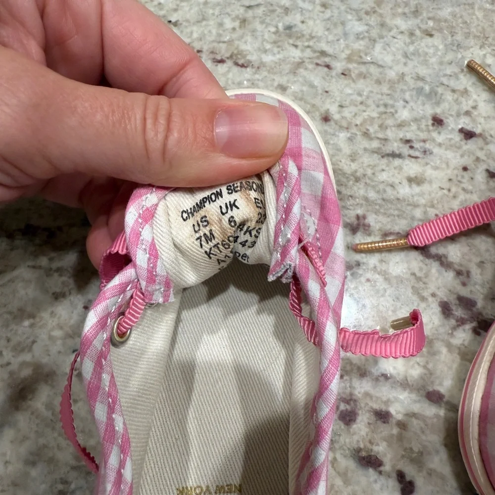 Keds Kids Pink Gingham Canvas Sneaker